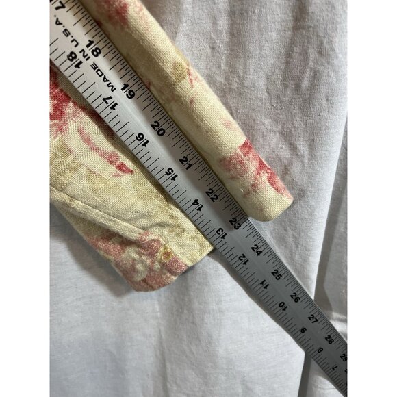 Coldwater Creek Women's Medium Ivory Floral Blazer Linen & Rayon - Picture 8 of 8